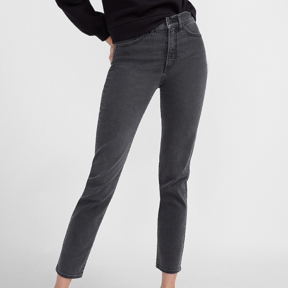 Express high waisted black slim jeans!